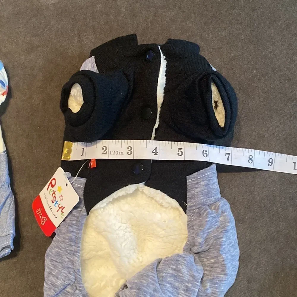 Dog Coat Suit Dress Bundle - Summer Dress & Winter Suit Size S NWT